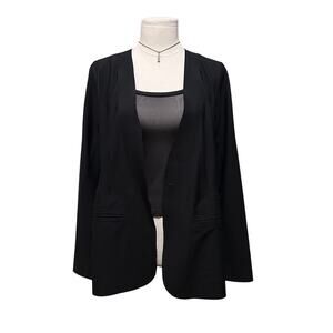 Athleta Avenue Blazer Jacket Avenues Black Size 12 Euroluxe Long Sleeve
